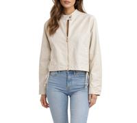 Yes Zee giubbino in ecopelle donna beige chiaro