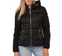 Yes Zee giubbino imbottito corto con cappuccio nero XL