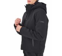 Yes Zee piumino corto in softshell con cappuccio nero M