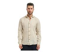 YES ZEE - Linen Shirt - - Shirts - Uomo - Beige - S