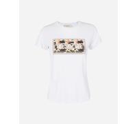 Yes Zee T-Shirt Donna Stampa Strass Mezza Manica Art. 01T226