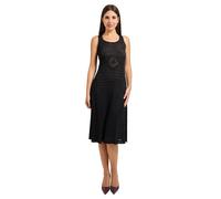 YES ZEE - Long Openwork Knit Dress - - Dresses - Donna - Nero - XL