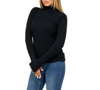 Yes-zee Maglia a collo alto Donna Nero M038 ru00