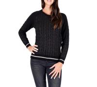 Yes Zee maglia con trecce dettagli lurex nero L