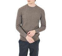 Yes Zee maglia uomo con trecce misto lana tortora L