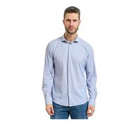 YES ZEE - Micro-pattern Shirt - - Shirts - Uomo - Blu - L