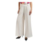 YES ZEE - Pantaloni a gamba larga a vita alta - - Trousers - Donna - Bianco - M
