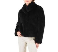 Yes Zee pelliccia ecologica donna nero M