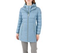 Yes Zee piumino lungo trapuntato con cappuccio celeste polvere XXL