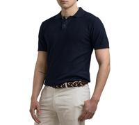 Yes Zee polo uomo in maglia trama chevron blu