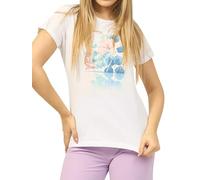 Yes Zee T-Shirt con Stampa Donna Bianco
