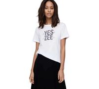 Yes Zee T-Shirt Donna Mezza Manica con Stampa E Strass Art. 01T264