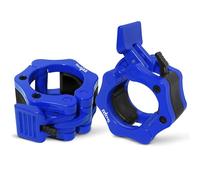 Yes4All 2 inch Barbell Clamps Pair, PRO Lockjaw Collar Set for Olympic Bar, Quick Release Weight Plate Locks Dumbbell Clips for Weightlifting Training Exercise, And Strength Training (Blue)