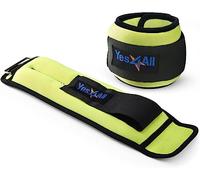 Yes4All 3ZMT Peso Caviglia in neoprene, 2,7 KG Coppia = 2 * 1,35 KG, Lime