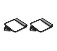 Yes4All Attacco per cavo con impugnatura a D e barra diritta girevole con impugnatura zigrinata diamantata (nero - attacco per lamelle) (Confezione da 2)