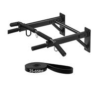 Yes4All Barra per trazioni, montaggio a parete, in acciaio resistente, capacità di 195 kg, multifunzionale, per casa, palestra, allenamento, attrezzatura per l'allenamento della forza