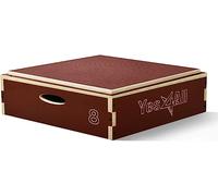 Yes4All, Box pliometrico in legno impilabile, con superficie antiscivolo per allenamento nella palestra domestica e all'aperto, colore rosso, 20,3 cm