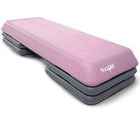 Yes4All CAWR - Piattaforma aerobica regolabile con 4 alzate - Misura Health Club (rosa/grigio)