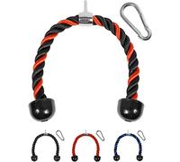 Yes4All - Corda per tricipiti, per esercizi, con pressione verso il basso, lunghezza della corda, 68,6 cm, colore: Rosso/Nero