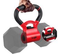 Yes4All D8FC Impugnatura per Kettlebell, nera e rossa, per trasformare i manubri in Kettlebell