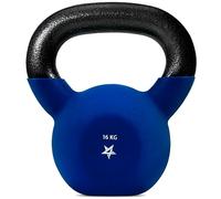 Yes4All E3HH Kettlebell rivestite in neoprene, Kettlebell per allenamento della forza - 16KG Blu scuro