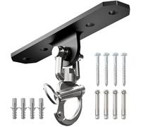 Yes4All Gancio per Montaggio A Soffitto A Parete Rotazione A 360 °, Appendini per Sacco da punzonatura Unisex Adulto, Nero, One Size