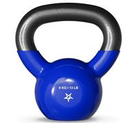 Yes4All GKGD Vinyl Coated Cast Iron Kettlebell, 6 kg, Blue