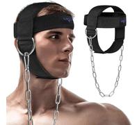 Yes4All Imbracatura regolabile per allenamento con pesi/collo con ampia cinghia imbottita, supporto per rinforzare il collo e allenamento di resistenza, imbracatura per la testa di sollevamento pesi,