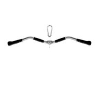 Yes4All Larga presa LAT Pull Down Bar Attacchi con maniglie in gomma/Curl LAT Pulldown Attacco per attrezzature da palestra, Barra di pressione/Attacco cavo Manopole in gomma