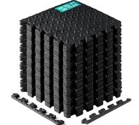 Yes4All M8RZ Tappeto ad incastro-12SQFT, 3,3 m² (36 piastrelle), nero