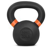 Yes4All Pesi Kettlebell con manici larghi e fondo piatto - Kettlebell in ghisa da 10 kg/22 libbre per forza, condizionamento e allenamento incrociato