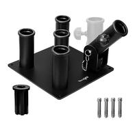 Yes4All Piattaforma a T multifunzione 2 in 1 con 5 barre da 2,5 cm e 5,1 cm e adattatore da 2,5 cm, supporto per bilanciere con attacco Landmine