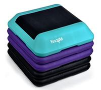 Yes4All Piattaforma aerobica regolabile in altezza 40,6 x 40,6 cm con 4 rialzi per palestra a casa, allenamento, fitness, cardio e salti (verde acqua)