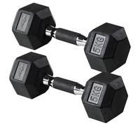 Yes4All Rubber Grip Encased Hex Dumbbells - Hand Weights With Anti-Slip