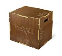 Yes4All S6KR Wooden Plyo Box - Vintage - Espresso - 20 x 18 x 16