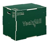 Yes4All Scatola per plyo in legno antiscivolo, per esercizi, 61 x 50,8 x 40,6 cm, colore: verde