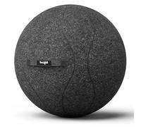 Yes4All Sedia da ufficio per esercizi, capacità 181,4 kg, anti-scoppio, per yoga, seduta autoportante, con cuciture nascoste, comoda maniglia e pompa inclusa, standard, grigio scuro