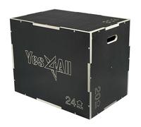 Yes4All Spzj, Plyo Box 3 in 1, Legno, 30 x 24 x 20 cm Unisex, A. Nero Antiscivolo