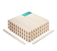 Yes4All Tappetini EVA ad Incastro, Piastrelle Puzzle per Pavimento, Rivestimento in Schiuma con Bordi per Mobili, Casa, Soggiorno, Copertura - Light Walnut Wood, 4.46 m2