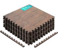 Yes4All Tappetini EVA ad Incastro, Piastrelle Puzzle per Pavimento, Rivestimento in Schiuma con Bordi per Mobili, Casa, Soggiorno, Copertura - Gray Oak Wood, 4.46 m2