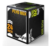 Yes4All Unisex Yes4All CAY1 Soft Plyo Box Black c 24 20 16, A. Sport Versione nera, 61 x 50,8 40,6 cm UK