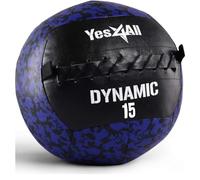 Yes4All Wall Ball, Palla Ponderata in Pelle Morbida, Nucleo in Sabbia di Ferro per Esercizi Dinamici e Multifunzionali, 2,7 kg - 13,6 kg