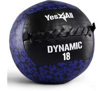 Yes4All Wall Ball, Palla Ponderata in Pelle Morbida, Nucleo in Sabbia di Ferro per Esercizi Dinamici e Multifunzionali, 2,7 kg - 13,6 kg