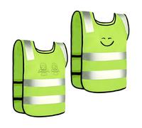 Yesaler Gilet di Sicurezza per Bambini Giubbotto Catarifrangenti 2 Pezzi per Notte Camminata Tragitto Verso la Scuola Bicicletta
