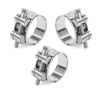 Yesaler Morsetto per Tubo di Scarico Morsetto in Acciaio Inox 29-31mm Morsetti di Scarico per Moto Automotive Tubi di Scarico 3 Pezzi