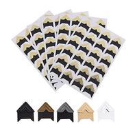 Yesallwas - Foto Angoli Autoadesivo, 10 fogli (240 pezzi), Oro,Angolini Autoadesivi per Foto, Adesivi d'Angolo di Carta Kraft per Scrapbooking Album Fotografico Fai da Te