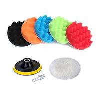 Yesallwas - KIT Disco Platorello da 4" 100 mm Dischi in spugna Per Lucidatrice Lucidatura Auto Set da 8 pezzi tamponi carrozzeria , per levigatura, lucidatura, ceretta, pulizia