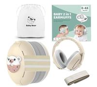 Yesay Cuffie con cancellazione del rumore per neonati e bambini da 0 a 4 anni, design 2 in 1, protezione dell'udito professionale, adatte per il sonno, i viaggi e tutti i tipi di ambienti rumorosi.