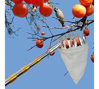 Yesbon Strumento per La Raccolta della Frutta Raccoglitrice con Asta Estensibile E Impugnatura Antiscivolo, Raccoglitore di Frutta Regolabile in Altezza per Arancia e Altri Frutti,A,4m/13ft