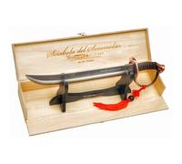 Yeseatis - Sciabola Sommelier Manico Bronzo + Cassetta e Piedistallo Legno